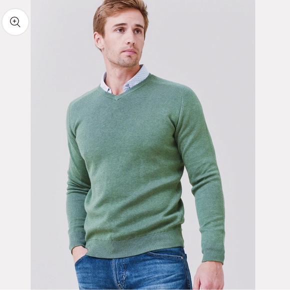 Peter Millar Crown Crafted Men's Deuce Interlock V-Neck Sweater M NWOT - Picture 2 of 3